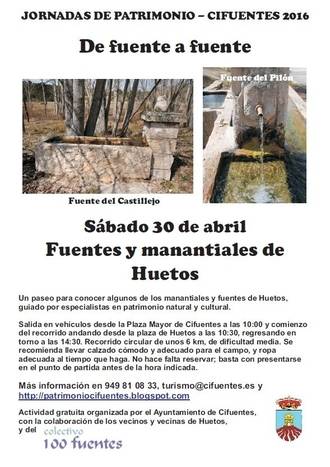 Más fuentes por Cifuentes, esta vez en Huetos