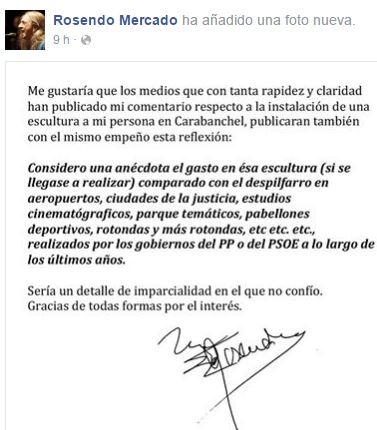 El cantante Rosendo se lo deja claro a Ahora Madrid: 