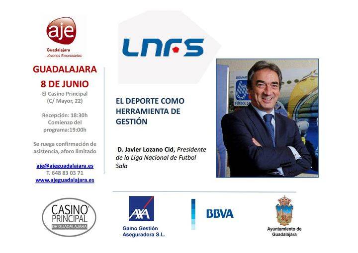 Los jóvenes empresarios de Guadalajara se traen a Javier Lozano para hablar de deporte y gestión