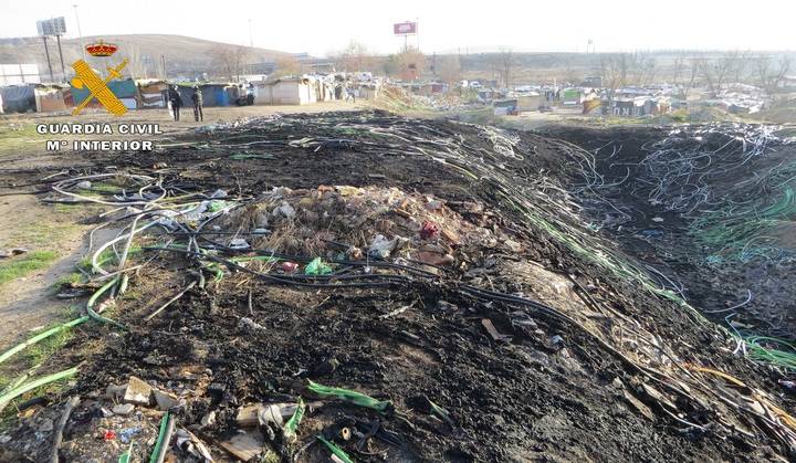 La Guardia Civil interviene 15 toneladas de cobre robado, parte en Guadalajara