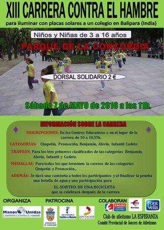 Manos Unidas organiza su carrera solidaria contra el hambre