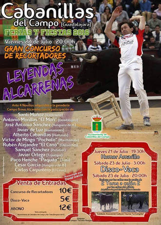 Recortadores, “disco-vaca” y un encierro conformarán el capítulo taurino de las fiestas de Cabanillas