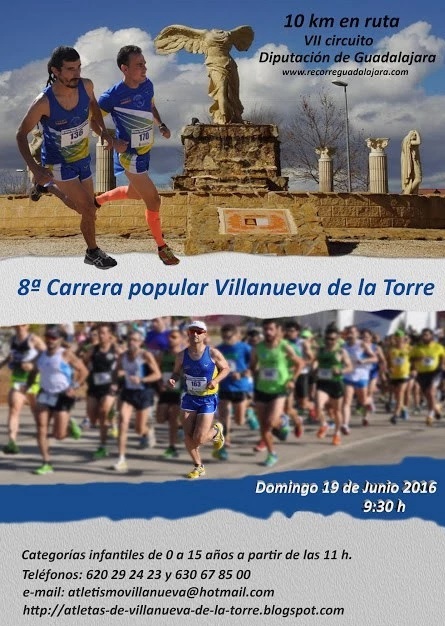 El domingo, 19 de junio, 8ª Carrera Popular de Villanueva de la Torre