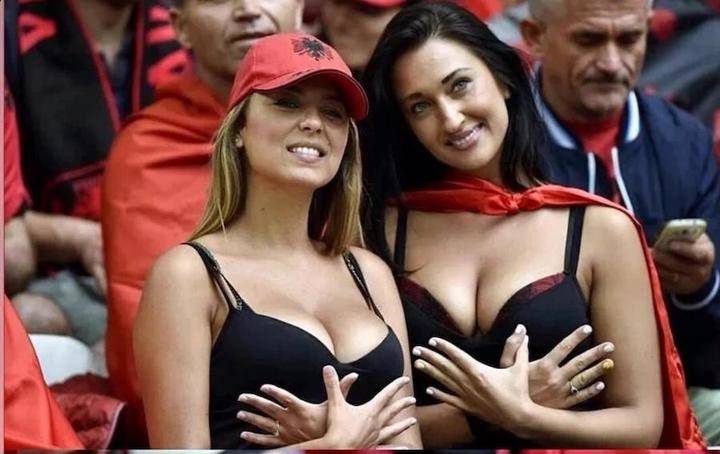 No se pierda a las dos albanesas que fueron trending topic en el partido Francia vs Albania
