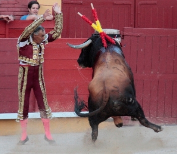 Tres pares al quiebro, el último al violín, bastaron a El Pana para que se diera una jaleada vuelta al ruedo en el coso de Las Cruces en Guadalajara