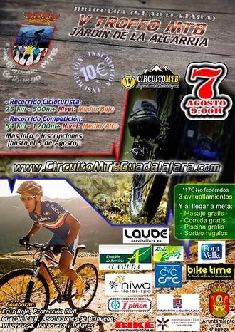 El domingo 7, V Trofeo MTB Jardín de la Alcarria en Brihuega, novena prueba del Circuito Diputación