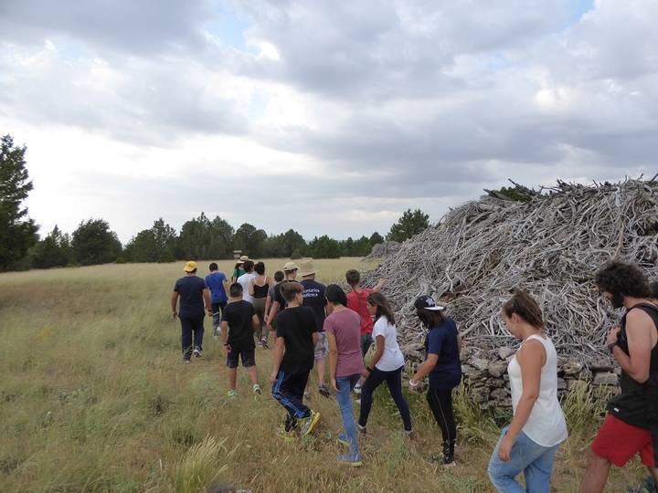Una semana de trabajo recuperando un antiguo chozón sabinero en la Parque Natural del Alto Tajo
