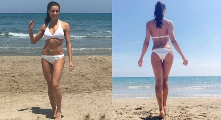Pilar Rubio presume de cuerpo en bikini en la playa
