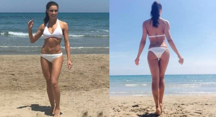 Pilar Rubio presume de cuerpo en bikini en la playa