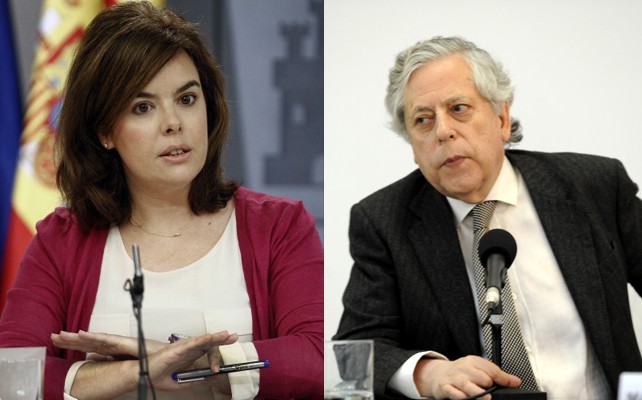 Soraya Saénz de Santamaría pone en su sitio al periodista Miguel Angel Aguilar