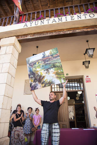 Reflejos en el río Tajo, del albaceteño Eduardo Monteagudo, primer premio del Concurso de Pintura Rápida de Trillo