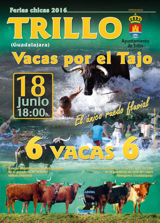 Trillo celebra este sábado una nueva edición de sus populares Vacas por el Tajo