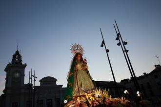 La Virgen de la Antigua ya espera en la iglesia de San Francisco sus días más importantes