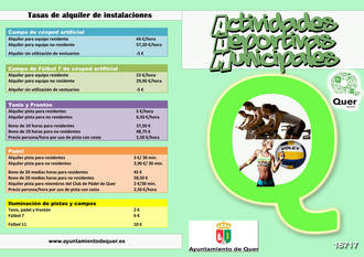 El 3 de octubre comienza la temporada de las Escuelas Deportivas Municipales de Quer