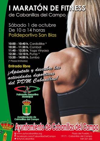 Ayuntamiento y Patronato de Deportes organizan el I Maratón de Fitness de Cabanillas del Campo