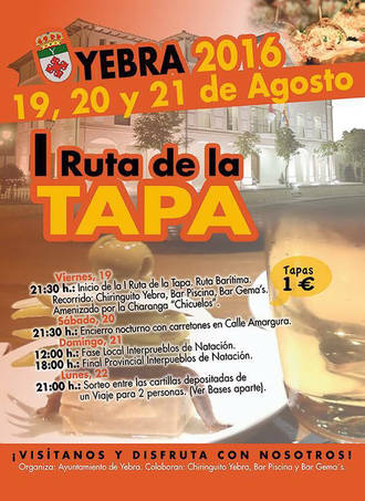 Intenso fin de semana de actividades en Yebra con la I Ruta de la Tapa y la final del interpueblos de natación