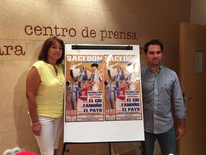 El Cid, Fandiño y El Payo, cartel para la corrida de Sacedón del 27 de agosto