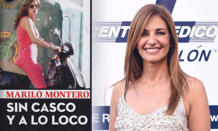 Mariló Montero en moto, sin casco y a lo loco : ella es así...