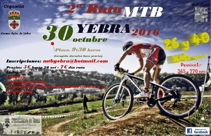 Yebra celebra la II Ruta de Mountain Bike el próximo 30 de octubre