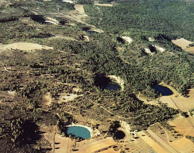 Vista aérea de las lagunas de Cañada del Hoyo.